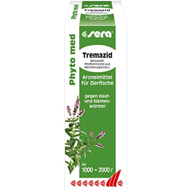 sera Phyto med Tremazid 100 ml - Pflanzlicher Wasseraufbereiter gegen Haut- und Kiemenwürmer