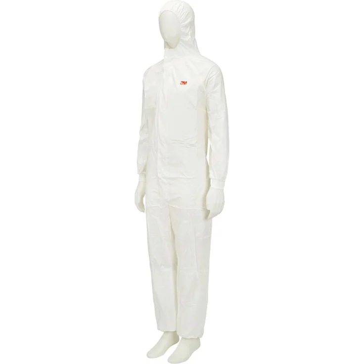 3M Schutzanzug 4545XL, antistatisch, aus Polyethylen, Weiß, Typ 5/6 Schutz