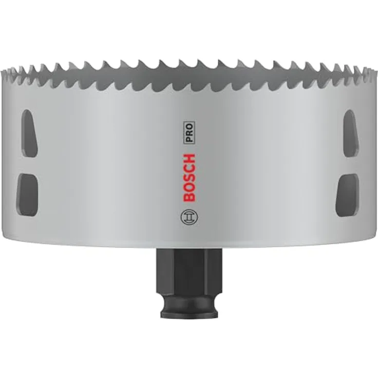 Bosch 1x PRO Multi Material Power Change Plus Lochsäge (für Weichholz, Trockenbau, Ø 111 mm, Professional Zubehör Bohrmaschine/Schrauber)