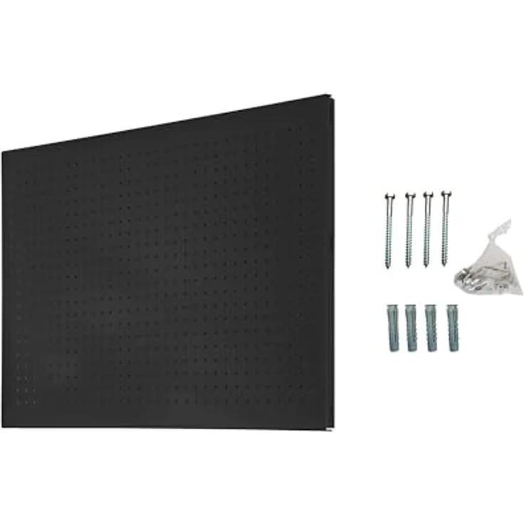 Simon Rack Werkzeugwand 400x1200x35 mm, 8 tlg. erweiterbare Metalllochwand in Anthrazit mit Halterungen für Werkzeuge – Bild 3