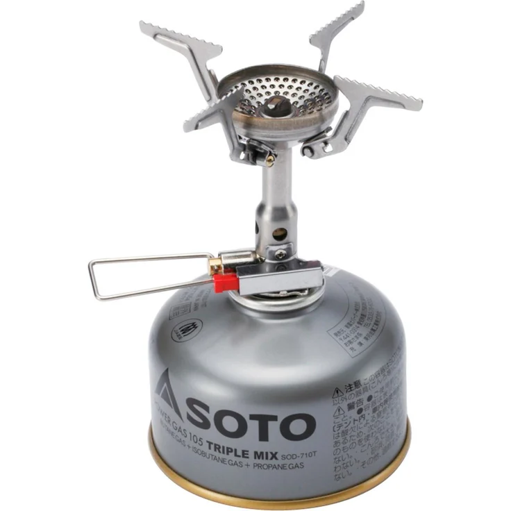 Soto Amicus Stealth Igniter, Gaskocher mit Windschutz, leicht und kompakt für Trekkingtouren