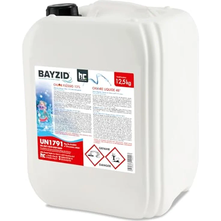 1 x 12,5 kg BAYZID Chlor 13% flüssig für Pools – Bild 2