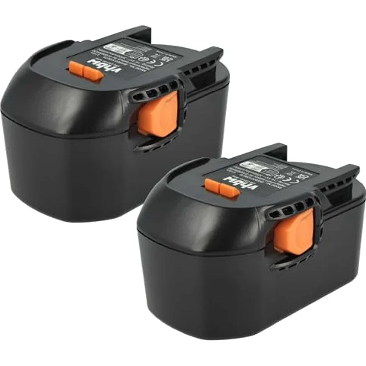 vhbw 2x Akku für AEG BSB 14 C, BSB 14 STX, BSB 14G, 3000 mAh, Li-Ion, 14,4 V, schwarz – Bild 1