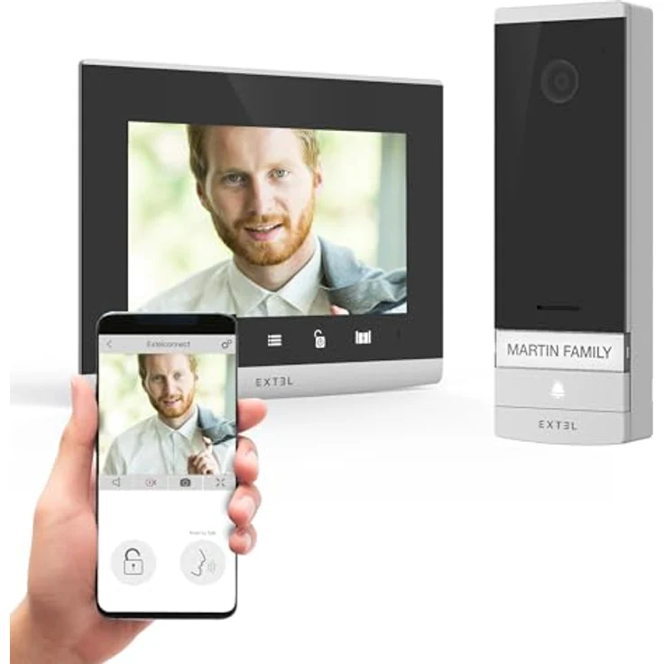 Extel Video-Türsprechanlage "CONNECT2″ Türsprechanlage Video (Beleuchtetes Namensschild, mit Bildspeicher) – Bild 2