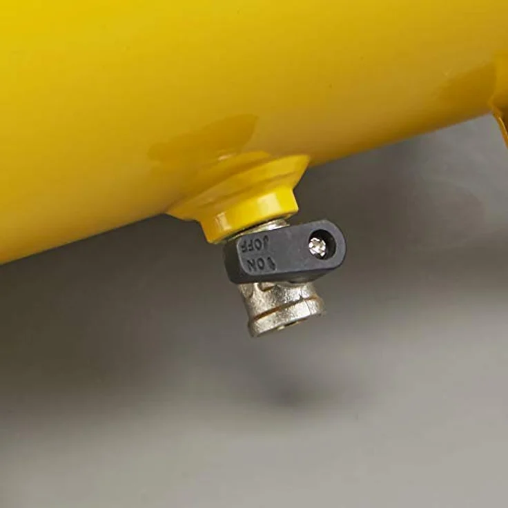 Stanley Kompressor 230V SXCMS1350HE - Luftkompressor 8Bar - 50L - 52dB - Geräuscharme Luftpumpe - Ölfrei - 150L/Min - mit Handgriff und Rädern - Gelb – Bild 3