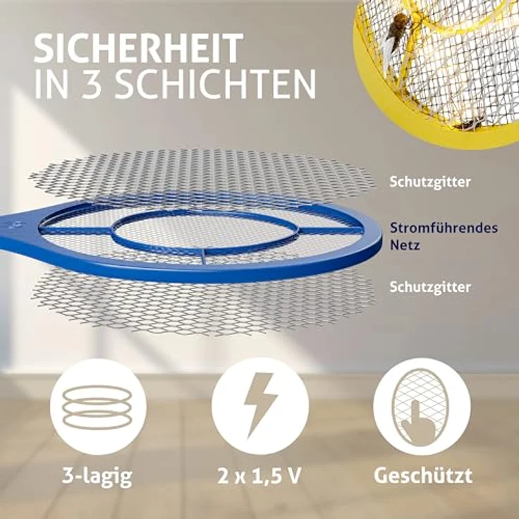 monzana 3 x elektrischer Fliegenfänger - doppeltes Sicherheitsschutzgitter – Bild 7