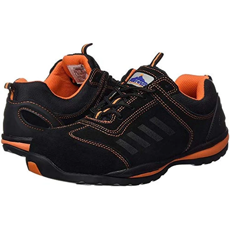 Portwest FW34 Steelite Lusum Sicherheits-Trainer S1P HRO, hitzebeständige Gummi-Laufsohle, Stahlkappe, Orange, Gr. 45 – Bild 8
