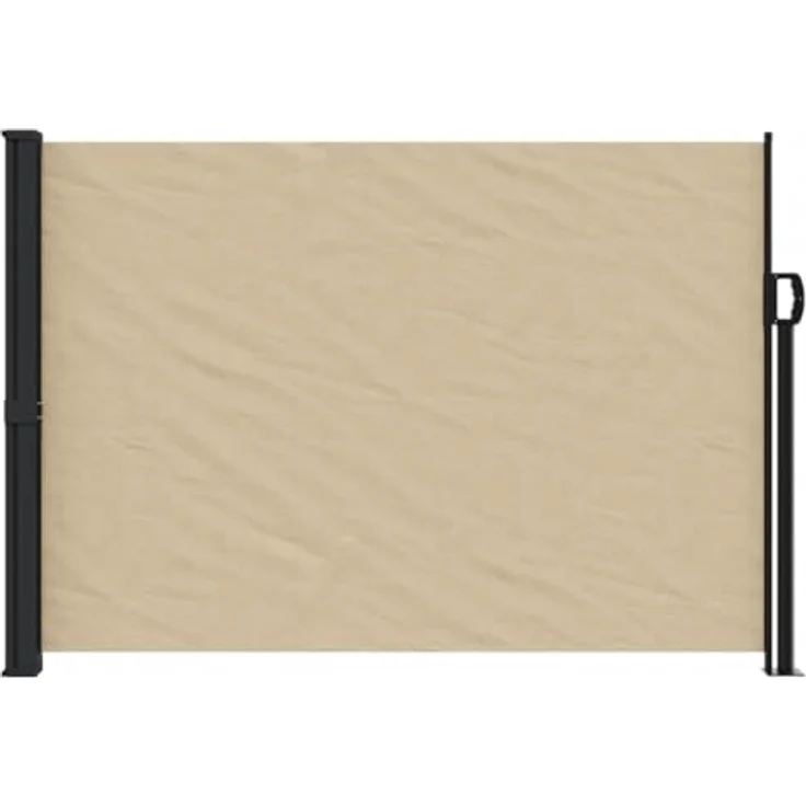 vidaXL Seitenmarkise, Sichtschutz Ausziehbar, Windschutz Sonnenschutz für Garten Balkon Terrasse, Seitenrollo Seitenwandmarkise, Beige 140x600cm – Bild 3