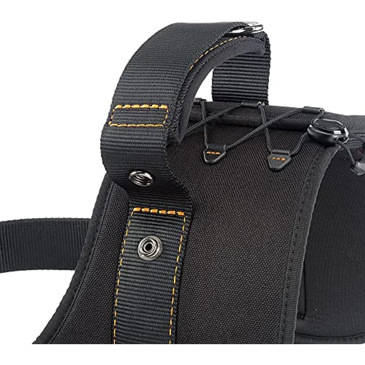 Ferplast Hundegeschirr HERCULES LARGE, Gepolstert, Widerstandsfähig, Kratzfest, im Dunkeln Sichtbar, mit Griff, in Schwarz – Bild 5