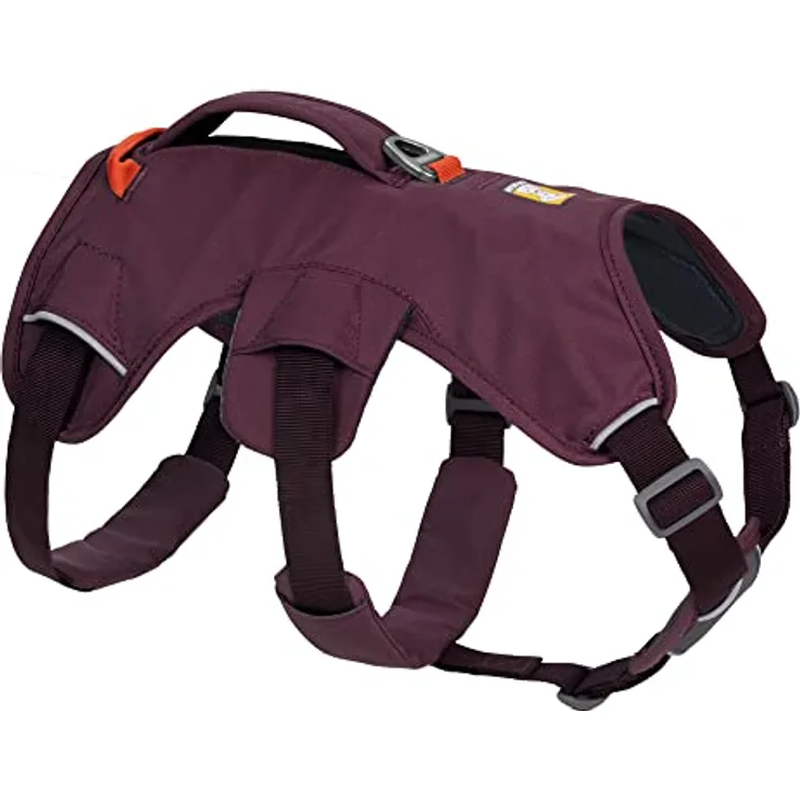 RUFFWEAR Mehrzweck-Hundegeschirr mit Griff, Web Master, verstellbares, Geschirr, 2 Leinenbefestigungen, für den täglichen Gebrauch, Purple Rain, XXS