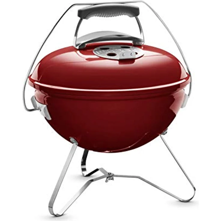 Weber 1123004 Smokey Joe Premium, Holzkohlegrill, 37 cm, crimson rot, für unterwegs, tragbar – Bild 15