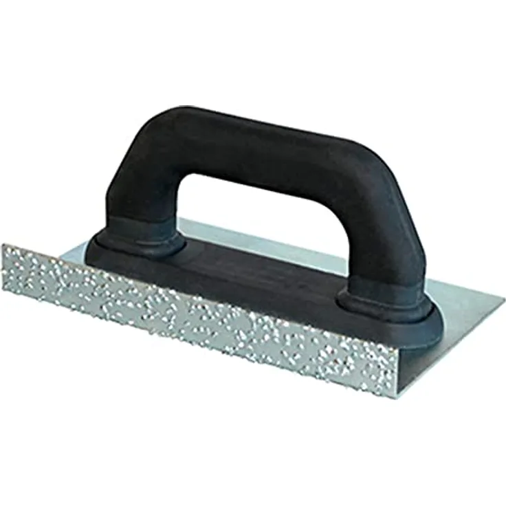 Karl Dahm Handschleifer aus Hartmetall, 130 x 210 mm I Handrutscher leichte Ausführung I Fliesenlegerzubehör mit HM-Splittfläche in Silber - Zum einfachen Abschleifen & Anrauen von Böden und Sockeln
