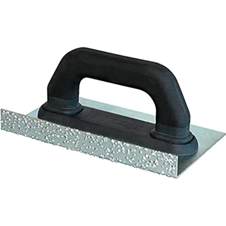 Karl Dahm Handschleifer aus Hartmetall, 130 x 210 mm I Handrutscher leichte Ausführung I Fliesenlegerzubehör mit HM-Splittfläche in Silber - Zum einfachen Abschleifen & Anrauen von Böden und Sockeln – Bild 1