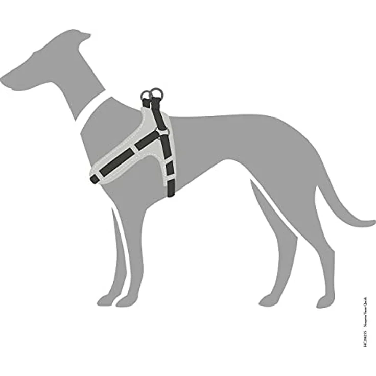 HUNTER Geschirr Neopren Vario Quick 67 - 80 cm, schwarz/grau – Bild 2