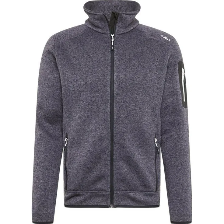CMP Fleecejacke (1-St) Plain/ohne Details, Wärmende Strickfleecejacke, Stehkragen, Umweltfreundliche Herstellung