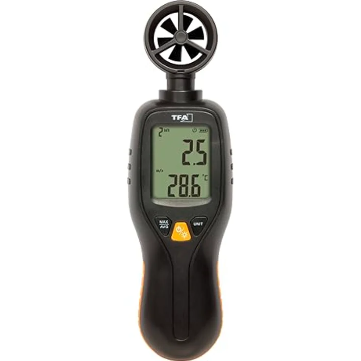 TFA Dostmann Anemometer 0 bis 30 m/s, Windmesser mit Temperaturanzeige und Hintergrundbeleuchtung – Bild 5