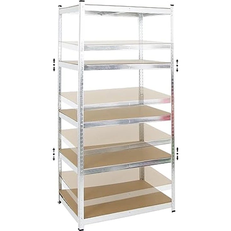 Proregal Schwerlastregal Mega Deal Ragnar, 180x90x60 cm, 5 Böden, Traglast 175 kg pro Boden, verzinkt – Bild 7