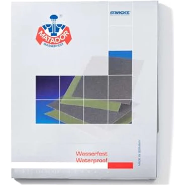 Starcke Abrasives Matador Ersta Wet und Dry Sandpapier, 10 Blatt Körnung 240, Siliziumkarbid, wasserfest – Bild 1
