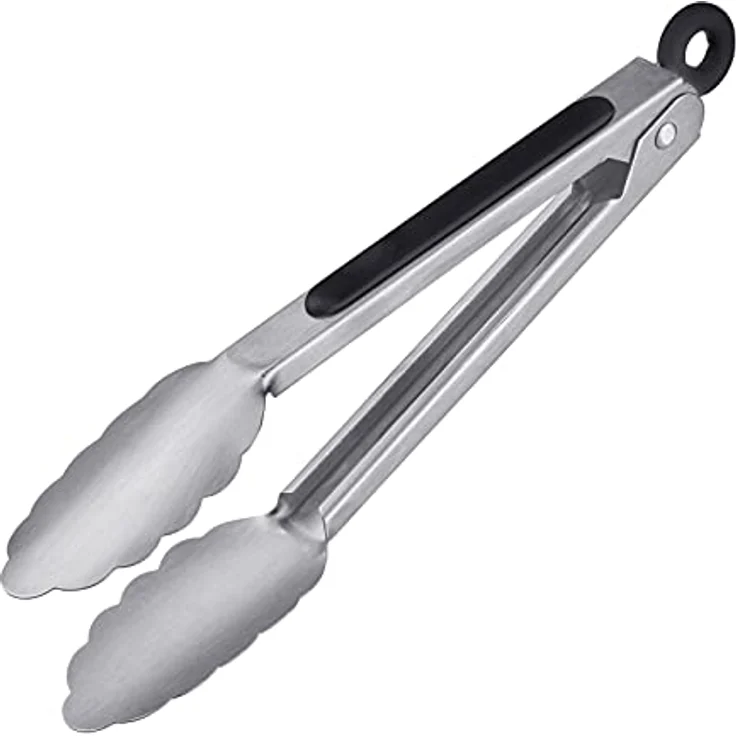 Westmark Grillzange + Servierzange, Mit Edelstahllaffen und gummierten Griffen, Länge: 20 cm, Rostfreier Edelstahl/Kunststoff, Classic Spezial Mini, Silber/Schwarz, 16232270 – Bild 1