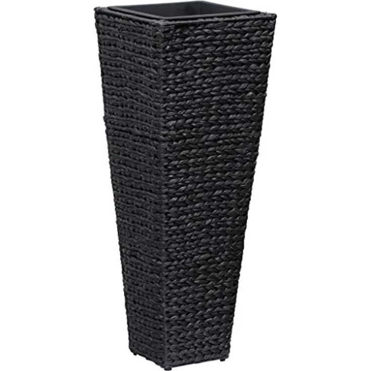 vidaXL Hochbeet 3-TLG. Pflanzkübel Blumenkübel Blumentopf Pflanzeinsatz Übertopf Pflanztopf Pflanzenkübel Pflanzentopf Wasserhyazinthe Stahl Schwarz – Bild 5