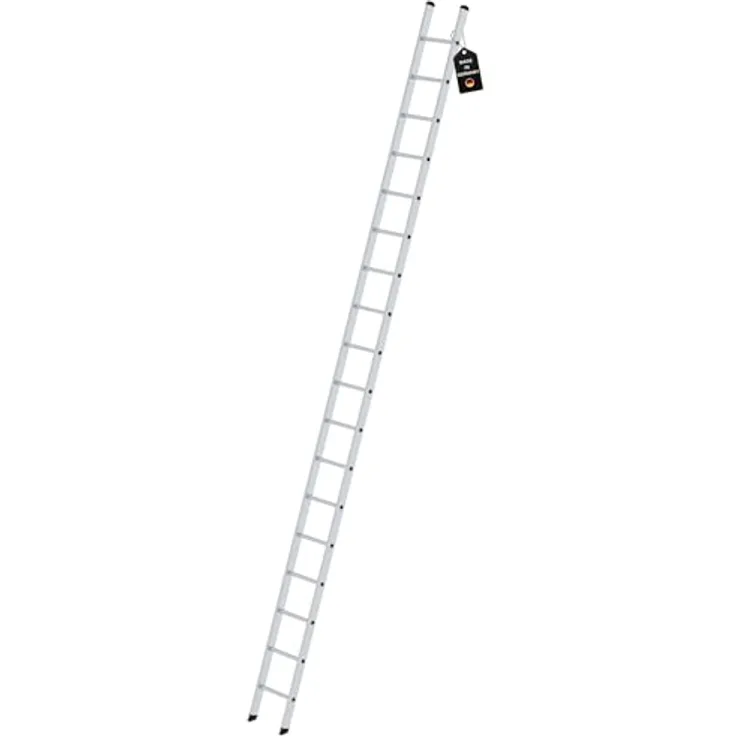 PROREGAL Sprossen-Anlegeleiter 350mm breit ohne Traverse | 18 Sprossen | Trittleiter, Bockleiter, Sprossen-Doppelleiter, schwarz