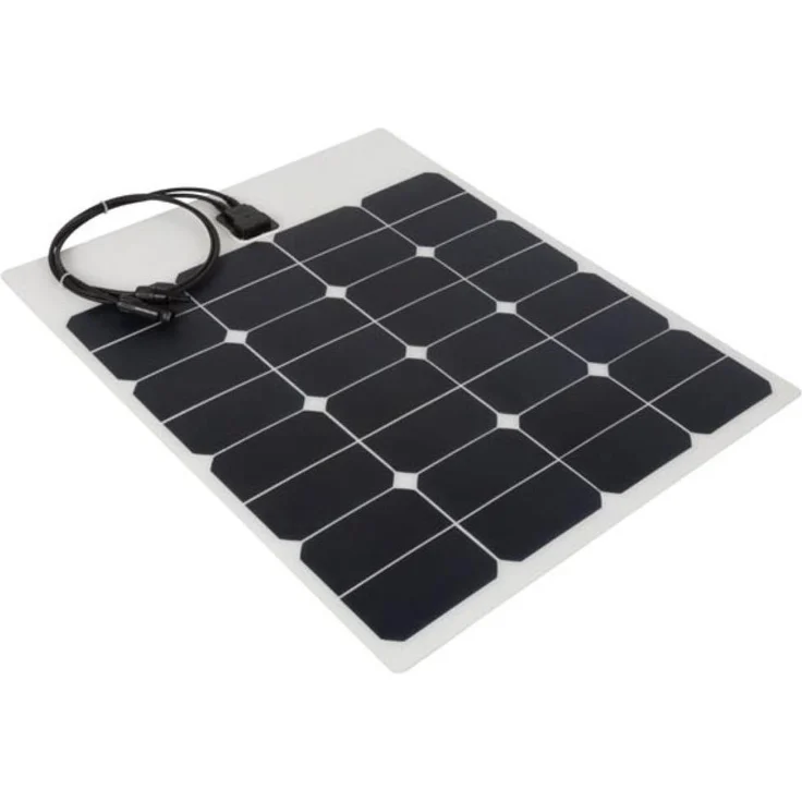 Velleman FLEXIBLES SOLARMODUL - 12 V - 50 W, leichtes Photovoltaikmodul für Wohnmobile und Boote