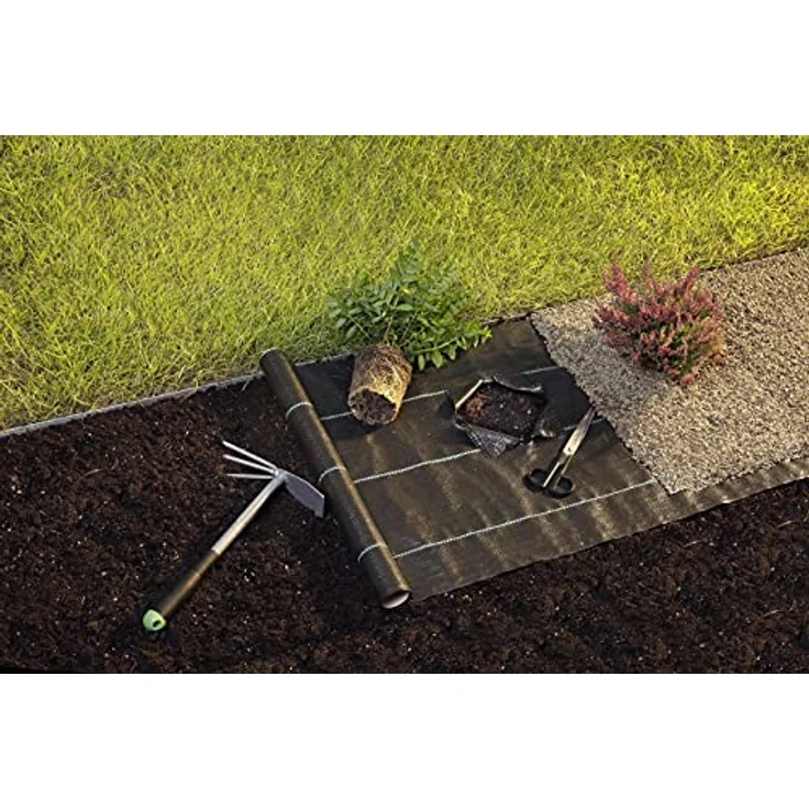 GardenMate Unkrautgewebe 2mx10m, wasserdurchlässig, reißfest, UV-stabilisiert, 100g/m², umweltfreundlich – Bild 2