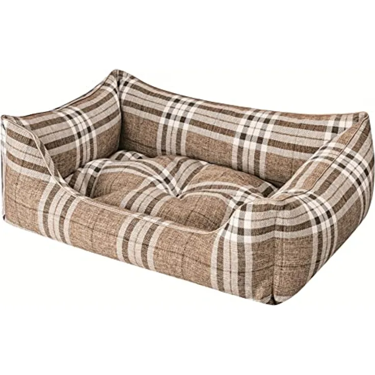 Dandy Dog Hundebett Highlands Beige - abziehbar Bezug und Füllung waschbar kuschelig gelenkschonend hochwertige Qualität Made in Germany - Größe L