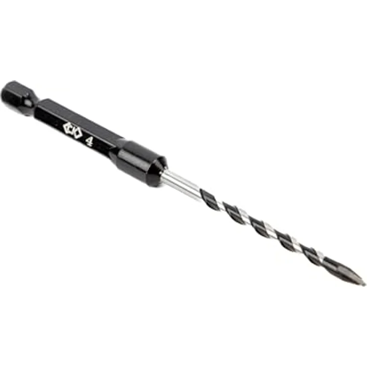 C.K Tools Vorteck HD Stein- und Fliesenbohrer 4mm x 105mm, hartmetallbeschichtet, 1/4 Zoll Hex Quick Lock, für Ziegel, Beton, Keramik, schlagfest – Bild 2