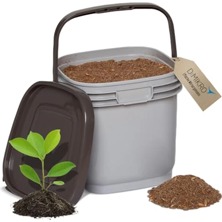 DIMIKRO Bokashi Ferment - Bio Qualität 2 kg, Fermentationshilfe für Bokashi Eimer und Kompost, geruchshemmend und schimmelresistent, im luftdichten Eimer – Bild 1
