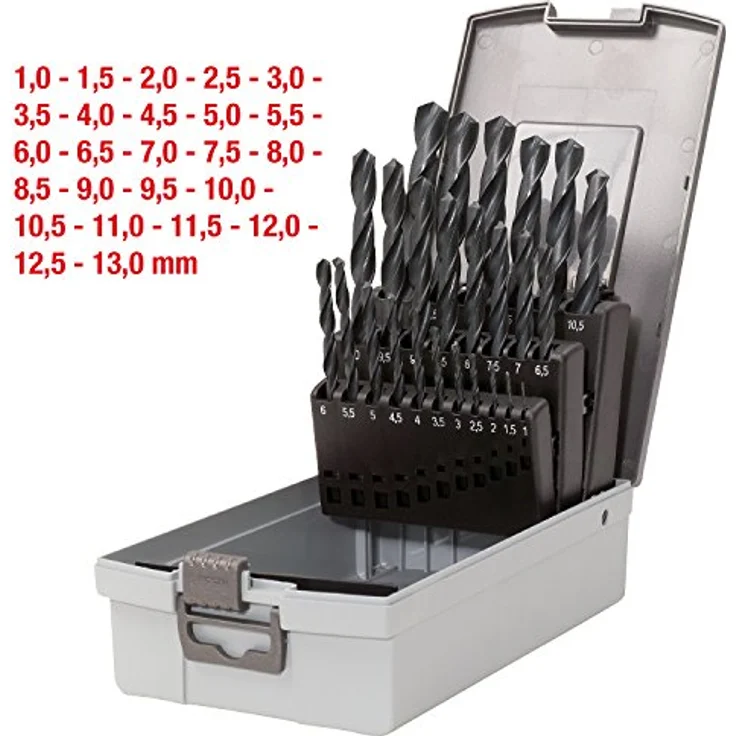 KS Tools 3301623 HSS-R Metall-Spiralbohrer-Set, DIN 338 Typ N mit 118° Spitzenwinkel und hochfestem Stahl, schwarz – Bild 2