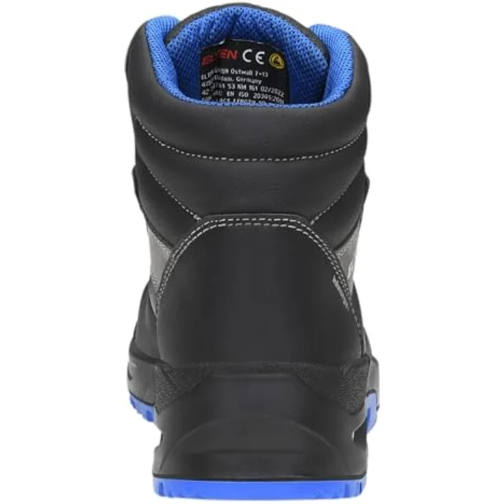 ELTEN Sicherheitsstiefel STEFANO XXSG BOA® black-blue Mid ESD S3, Gr. 45, rutschfeste PU/PU Sohle, atmungsaktives Textilfutter, EN ISO 20345:2022 zertifiziert – Bild 6