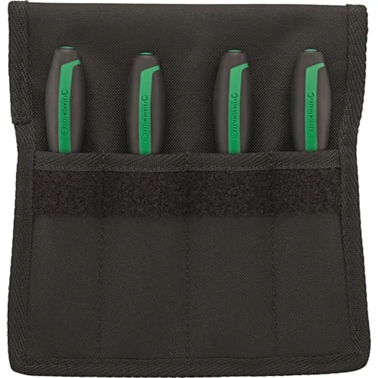 Stahlwille Hakenwerkzeug-Satz 13000-13003/4, 4-teiliges Set mit 90° und 45° Haken, ergonomischem Griff und robuster Textiltasche – Bild 4
