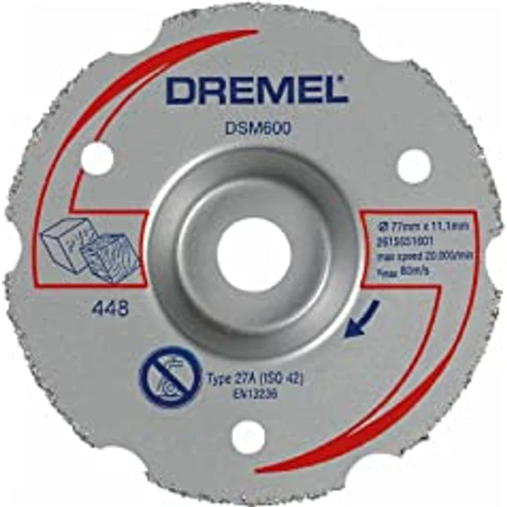 DREMEL DSM20 Mehrzweck-Karbidtrennscheibe zum Bündigschneiden DSM600 - 2615S600JB – Bild 2