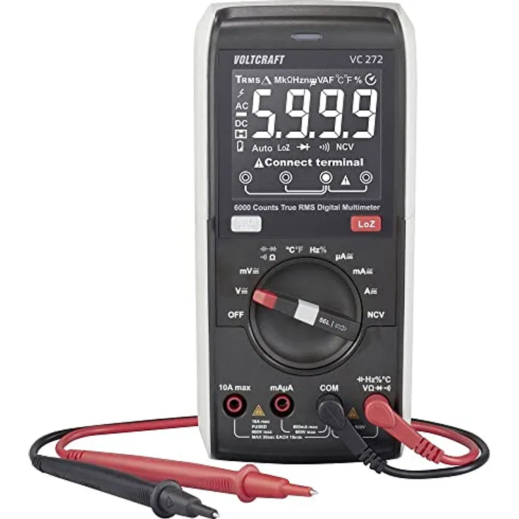 VOLTCRAFT VC272 Hand-Multimeter digital CAT III 600 V Anzeige (Counts): 6000