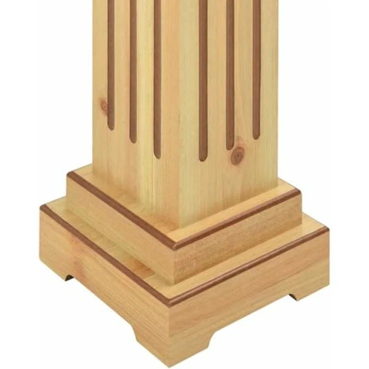 vidaXL Blumenständer Klassischer Säulen-Pflanzenständer Helles Holz 17x17x66 cm (1 St) – Bild 6
