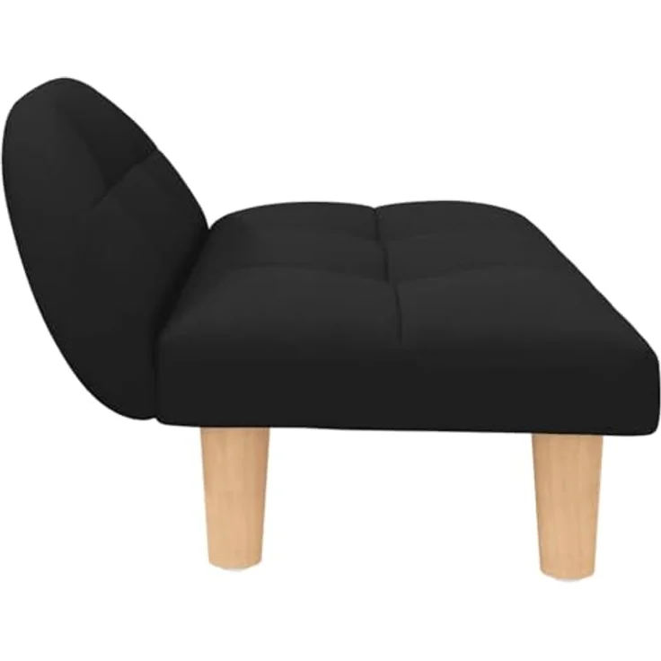vidaXL Hundematratze Schwarzes Haustier-Sofa aus massivem Kiefernholz, 70 x 52 x 30 cm – Bild 4