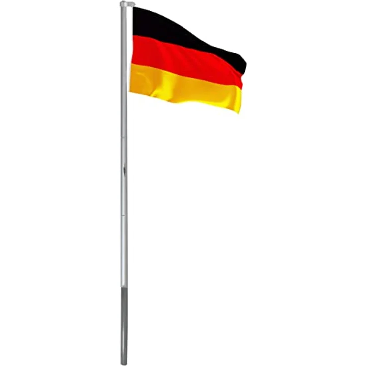Fahnenmast inklusive Flagge 150 x 90 cm und Bodenhülse - Flaggenmast mit Fahne – Bild 7