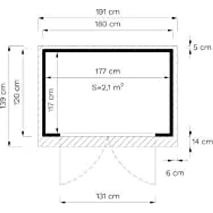 Alpholz Gerätehaus Mollie aus Fichten-Holz | Gartenhaus mit 14mm Wandstärke | Holzhaus inklusive Montagematerial | Geräteschuppen Größe: 191 x 139 cm | Pultdach – Bild 4