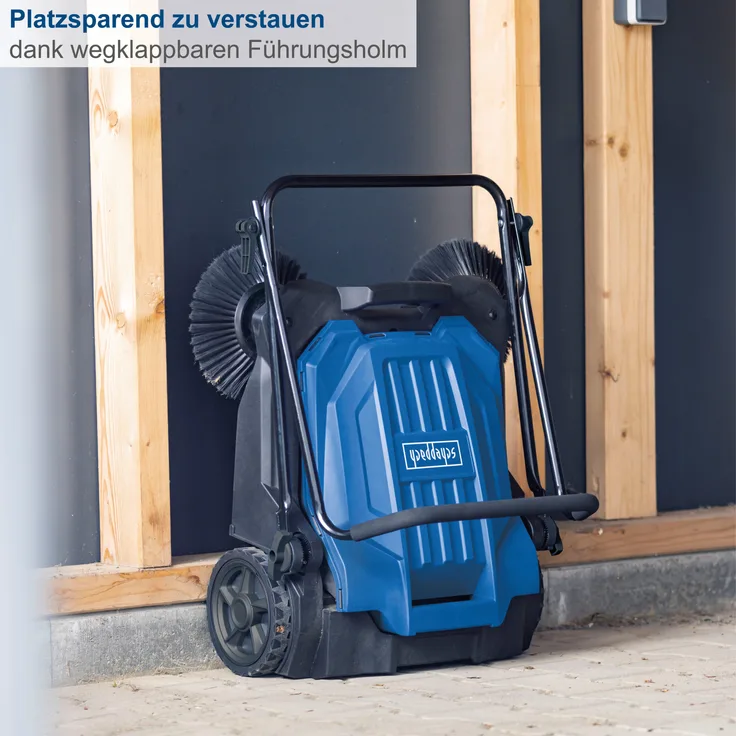 Scheppach Handkehrmaschine »S800«, 650 mm Kehrbreite, 3-Bürsten-Kehrsystem, 20 Liter Kehrbehälter, schwarz