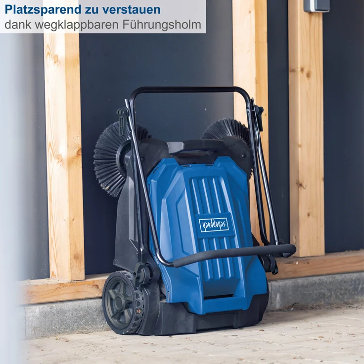 Scheppach Handkehrmaschine »S800«, 650 mm Kehrbreite, 3-Bürsten-Kehrsystem, 20 Liter Kehrbehälter, schwarz – Bild 1