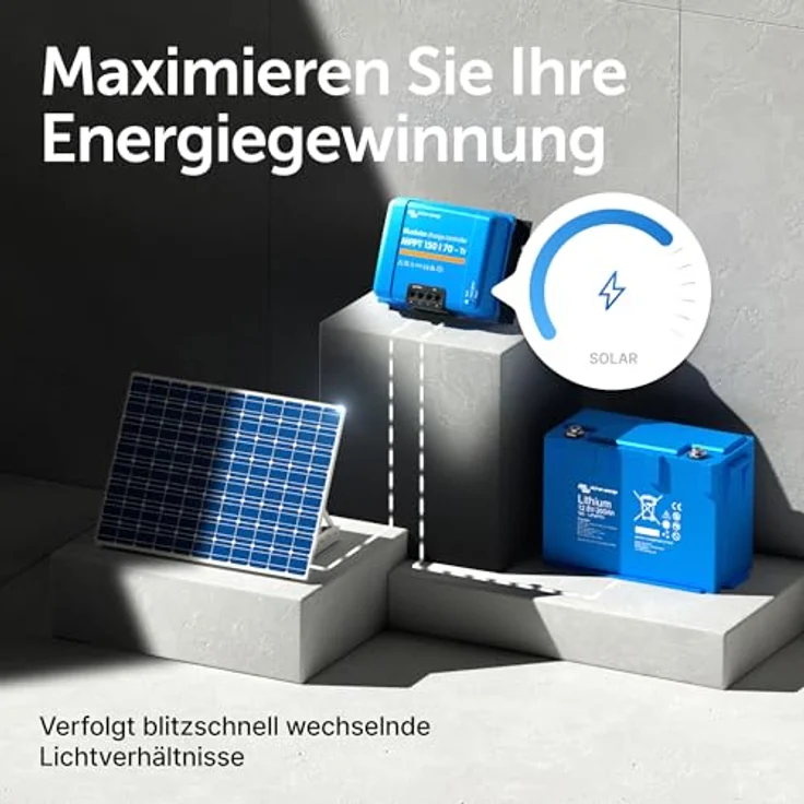 Victron Energy BlueSolar MPPT 150/70-Tr, Solar-Laderegler mit ultraschnellem Powertracking und MPP-Erkennung, grau – Bild 4