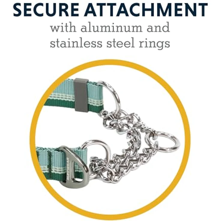 RUFFWEAR Chain Reaction Hundehalsband, verstellbar, kein Ziehen, Hundehalsband und Hundetrainingshalsband, Aluminium-D-Ring & begrenzter Schnur, reflektierendes Hundehalsband River Rock Green 14"-20" – Bild 5