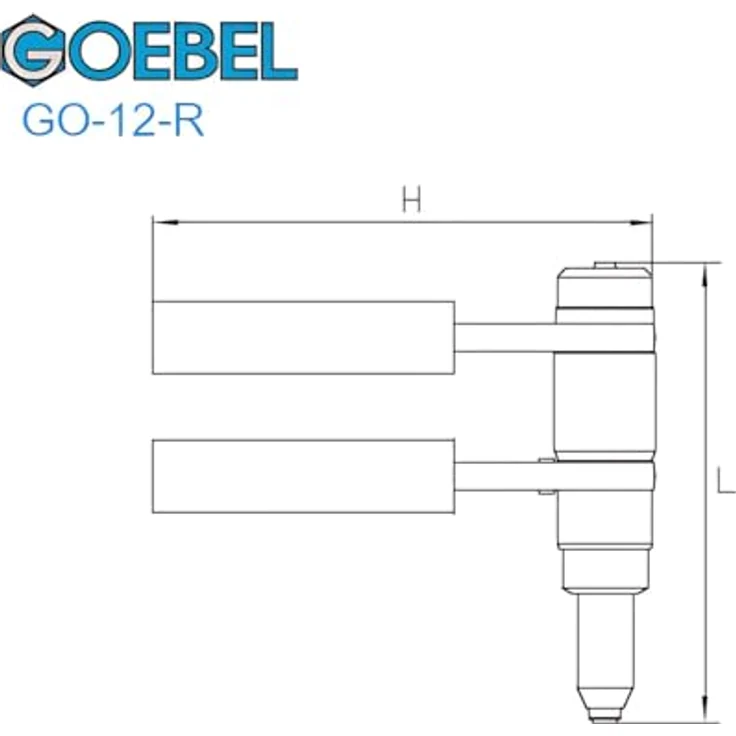 GOEBEL® GO-12-R Blindniet Ratsche Hand Blindnietsetzgerät ø3,0/3,2/4,0/4,8/5,0/6,0/6,4 mm - Nietenzange - Schmiedestahl – Bild 3