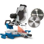 Scheppach HM140L Kapp-Zug-Gehrungssäge mit Laser 2000 W 305 mm 3800 min-1 beidseitig neigbarer Sägekopf mit zweitem Sägeblatt