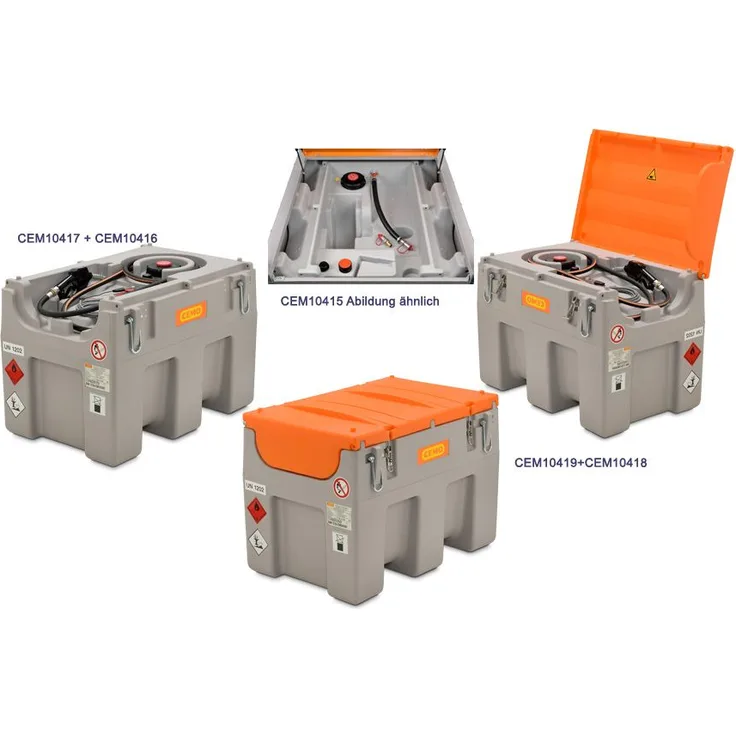 CEMO DT-MOBIL EASY Mobile Dieseltankstelle 460 Liter mit ADR-Zulassung E-Pumpe 12V und Klappdeckel