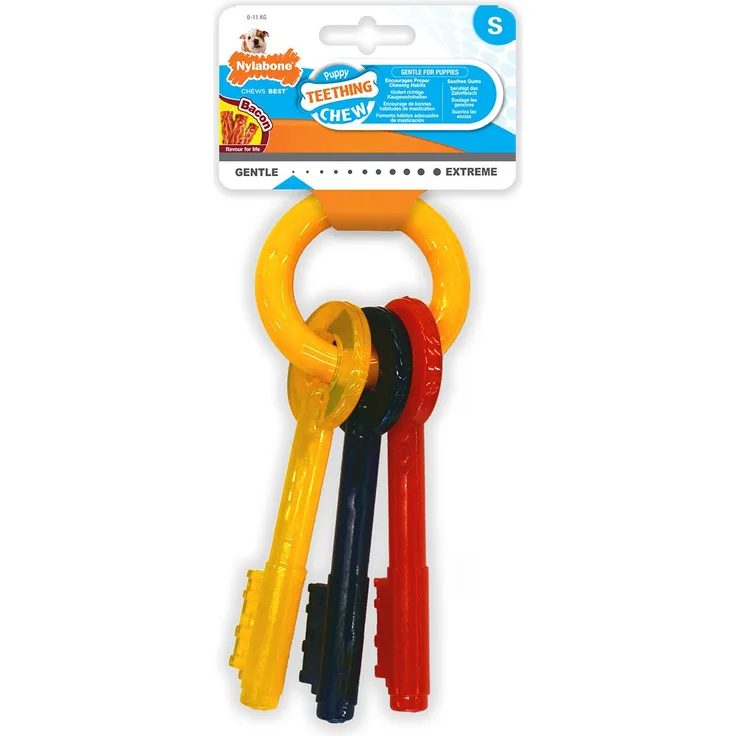 Nylabone Puppy Welpen Beißring Schlüsselbund Speck-Geschmack