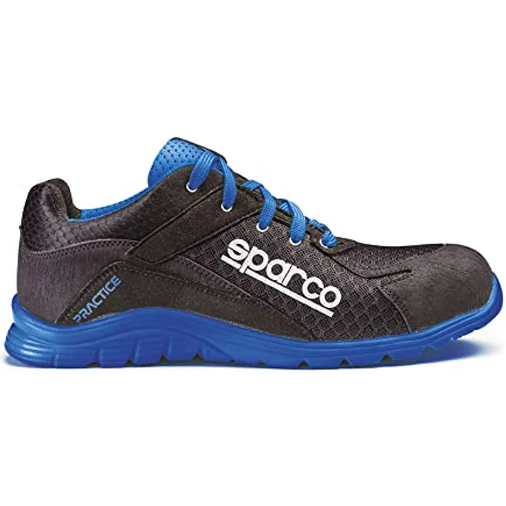 SPARCO Practice Black Blue S1P Sicherheitsschuhe EN ISO 20345 46 – Bild 1