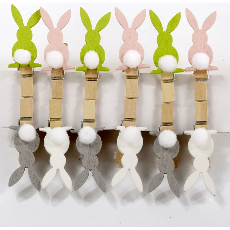 TrendLine Clips Osterhase, 12 Stück