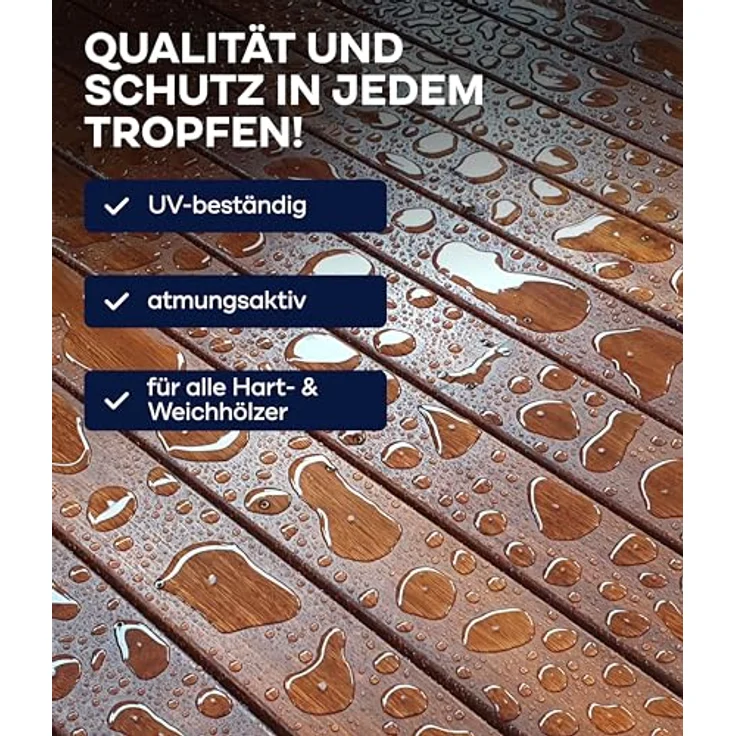 Plid® Holzöl Pflegeöl Holzschutz Imprägnieröl Gartenmöbel Teakholzöl Holzlasur Holzschutzöl Holzpflegeöl Holz Öl Außen Farblos 2l – Bild 5